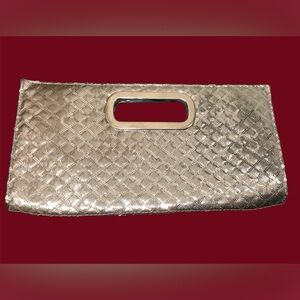 Elegant Vintage Silver Sequin Clutch. NEW!